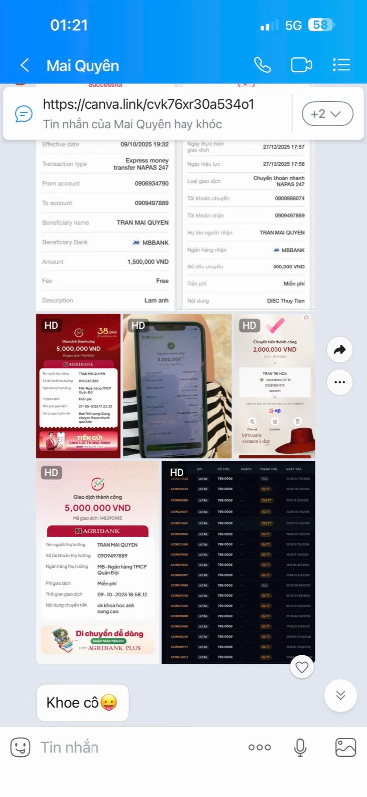 Feedback kết quả học viên 1