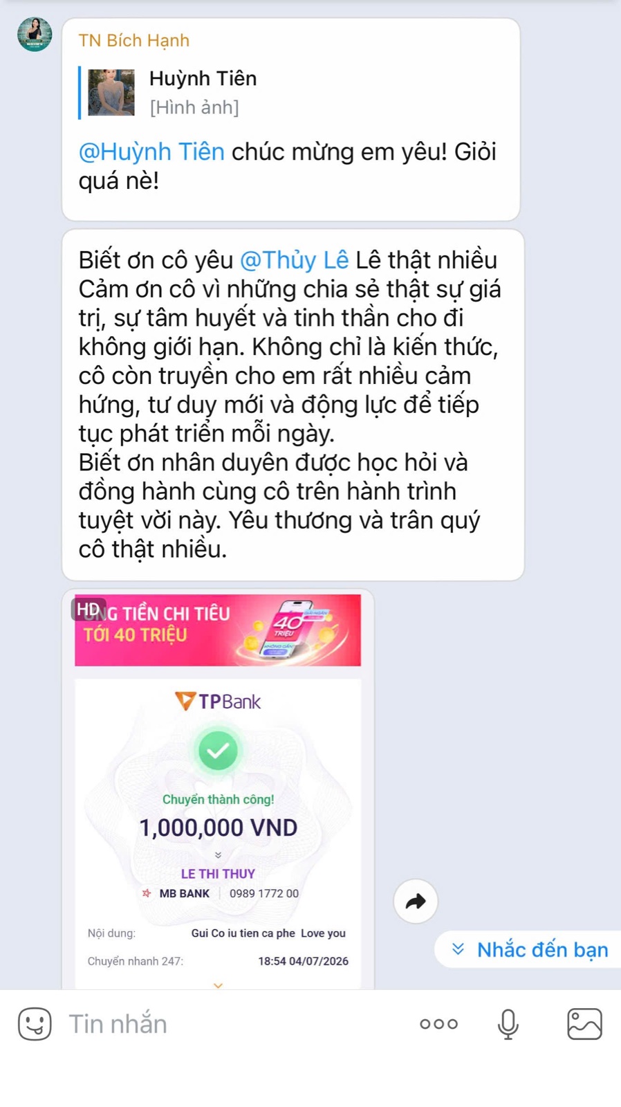 Feedback kết quả học viên 7
