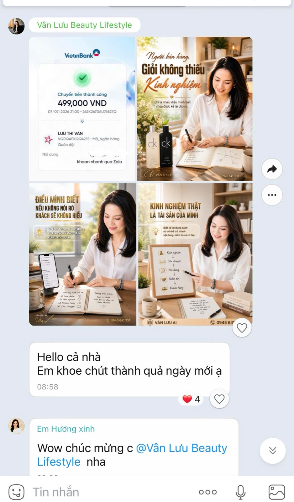 Feedback kết quả học viên 9