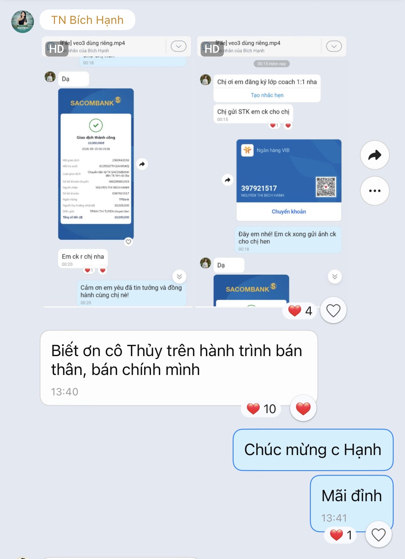 Khách hàng nâng cấp mười triệu đồng