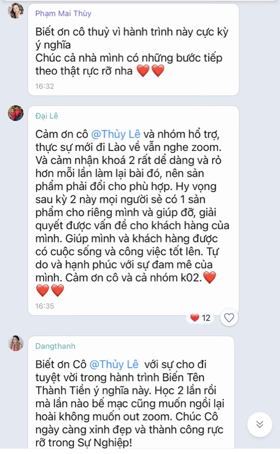 Phản hồi về hành trình học